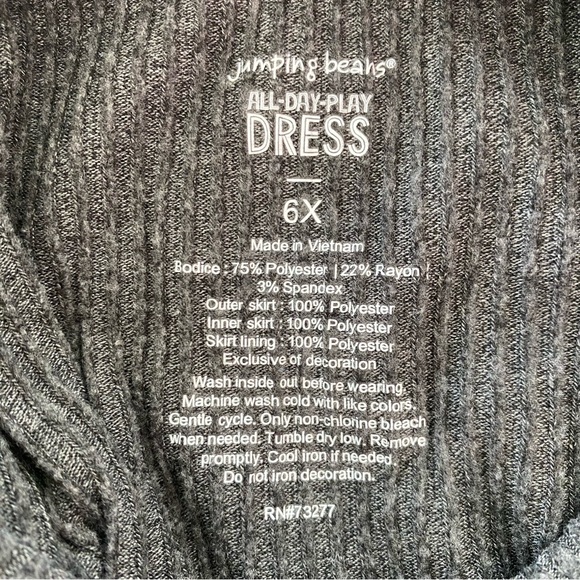 EUC Set of THREE Dresses Kids Size 6/6x Unicorn Floral Denim print hearts - Picture 8 of 10